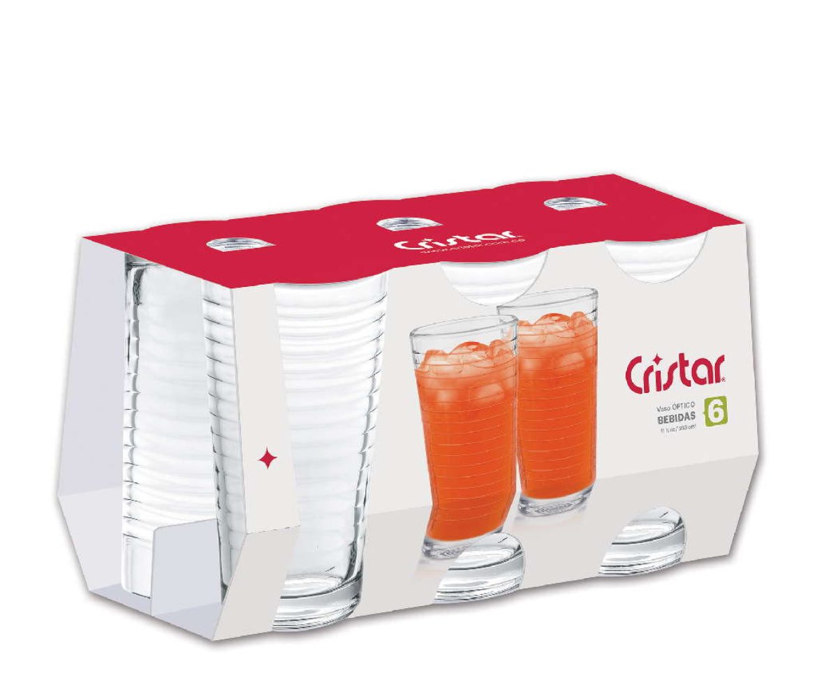 Vaso óptico x 6 unidades/ Cristar